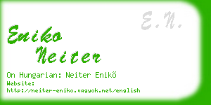 eniko neiter business card